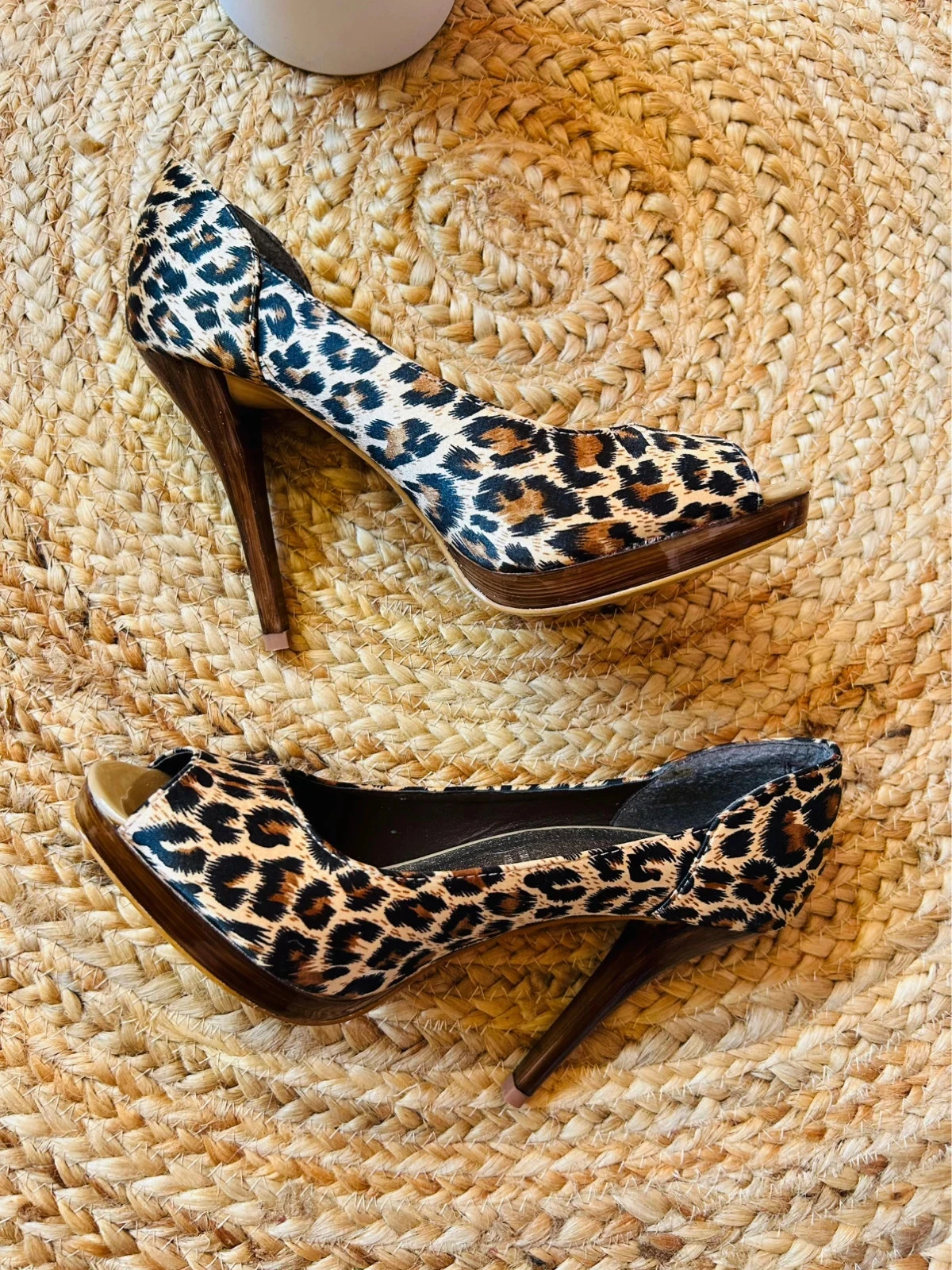 👠🐆Glamour Chic Leopard Glamour Chic EU36 Glam Elegant Leopard Peep Toe Heels UK3🐆👠 – photo 10